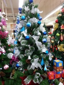 blue christmas tree